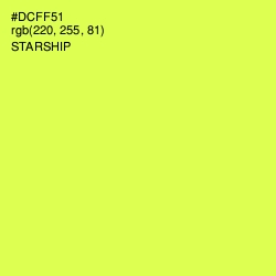 #DCFF51 - Starship Color Image