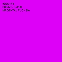 #DD01F8 - Magenta / Fuchsia Color Image