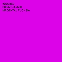 #DD03E9 - Magenta / Fuchsia Color Image