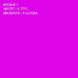 #DD04E7 - Magenta / Fuchsia Color Image