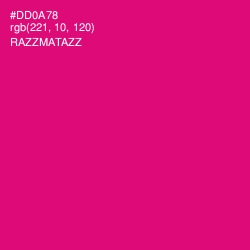 #DD0A78 - Razzmatazz Color Image