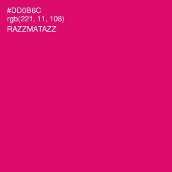 #DD0B6C - Razzmatazz Color Image