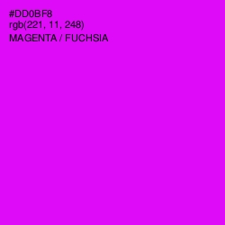 #DD0BF8 - Magenta / Fuchsia Color Image