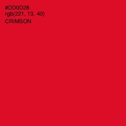 #DD0D28 - Crimson Color Image