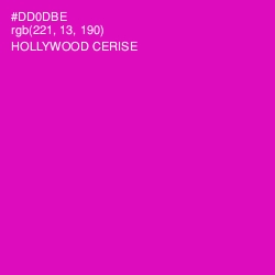 #DD0DBE - Hollywood Cerise Color Image
