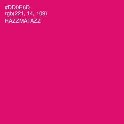 #DD0E6D - Razzmatazz Color Image