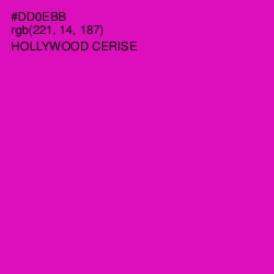 #DD0EBB - Hollywood Cerise Color Image