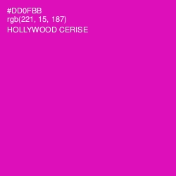 #DD0FBB - Hollywood Cerise Color Image