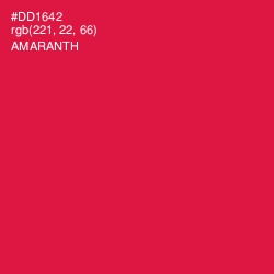 #DD1642 - Amaranth Color Image