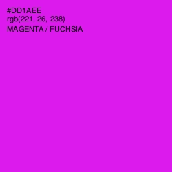 #DD1AEE - Magenta / Fuchsia Color Image