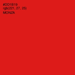 #DD1B19 - Monza Color Image