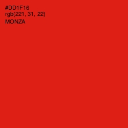 #DD1F16 - Monza Color Image