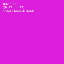 #DD1FDD - Razzle Dazzle Rose Color Image