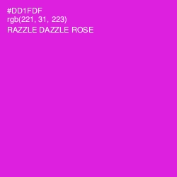 #DD1FDF - Razzle Dazzle Rose Color Image