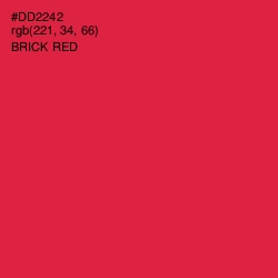 #DD2242 - Brick Red Color Image