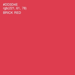 #DD3D4E - Brick Red Color Image