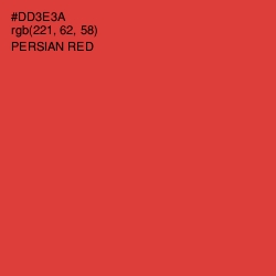 #DD3E3A - Persian Red Color Image