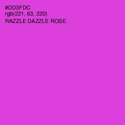 #DD3FDC - Razzle Dazzle Rose Color Image