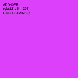 #DD40FB - Pink Flamingo Color Image