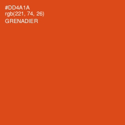#DD4A1A - Grenadier Color Image