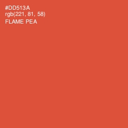 #DD513A - Flame Pea Color Image