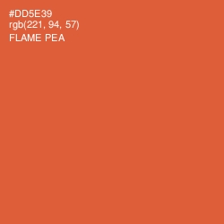 #DD5E39 - Flame Pea Color Image