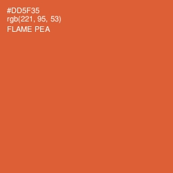 #DD5F35 - Flame Pea Color Image