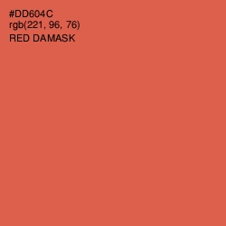 #DD604C - Red Damask Color Image