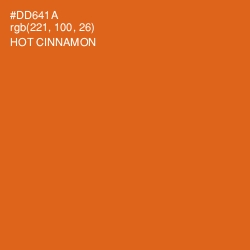 #DD641A - Hot Cinnamon Color Image