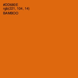 #DD680E - Bamboo Color Image