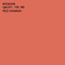 #DD6D58 - Red Damask Color Image