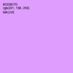 #DD9EFD - Mauve Color Image