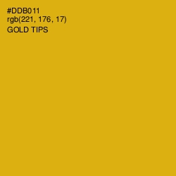 #DDB011 - Gold Tips Color Image