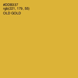 #DDB337 - Old Gold Color Image