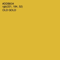 #DDB834 - Old Gold Color Image