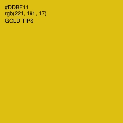 #DDBF11 - Gold Tips Color Image