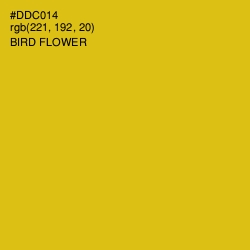 #DDC014 - Bird Flower Color Image