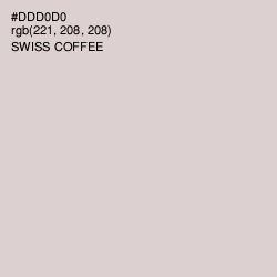 #DDD0D0 - Swiss Coffee Color Image