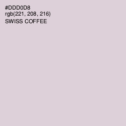 #DDD0D8 - Swiss Coffee Color Image