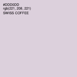 #DDD0DD - Swiss Coffee Color Image