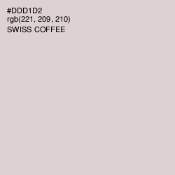 #DDD1D2 - Swiss Coffee Color Image