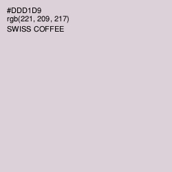 #DDD1D9 - Swiss Coffee Color Image