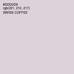 #DDD2D9 - Swiss Coffee Color Image