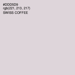 #DDD5D9 - Swiss Coffee Color Image