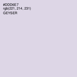 #DDD6E7 - Geyser Color Image