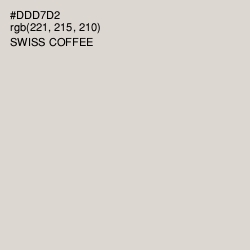 #DDD7D2 - Swiss Coffee Color Image