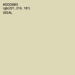 #DDD8B5 - Sisal Color Image