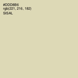 #DDD8B6 - Sisal Color Image