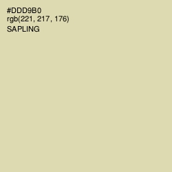 #DDD9B0 - Sapling Color Image