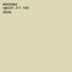 #DDD9B6 - Sisal Color Image
